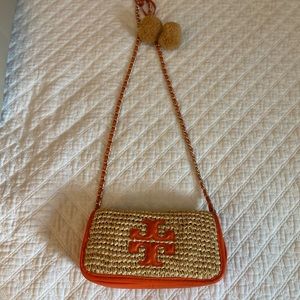 Tory Burch orange cross bag